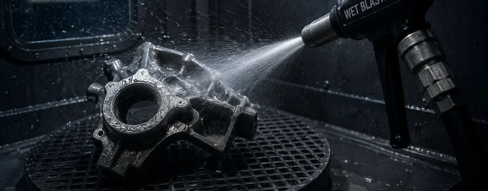 Nozzle and metal part in a spray-application image