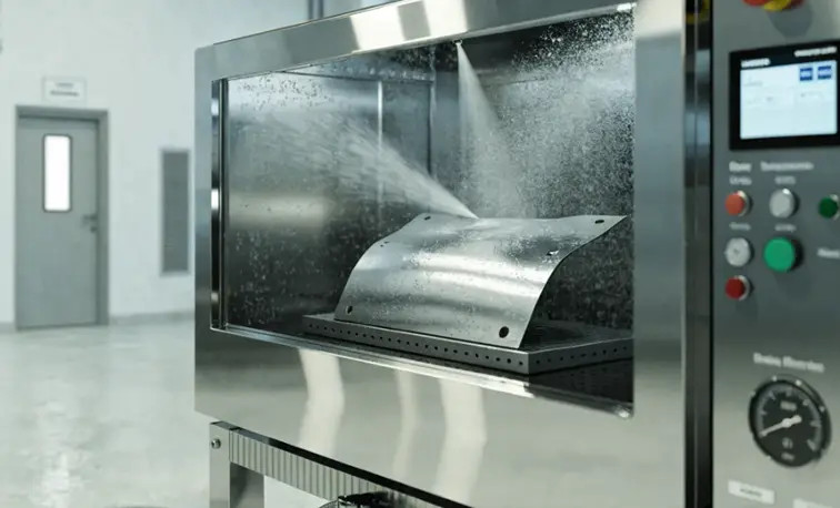 Spray inside an equipment cabinet