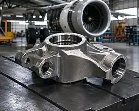 Machined component in a workshop image