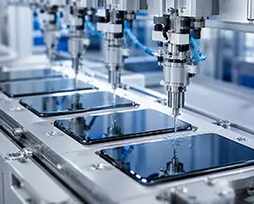 Illustrative image of device panels and processing heads