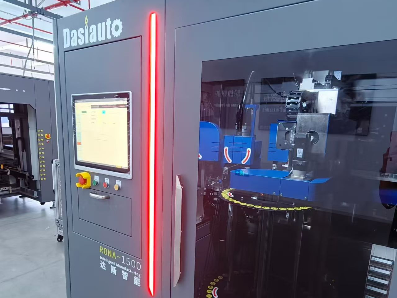 DasiAuto equipment control panel and internal automation in a pre-dispatch setup photograph