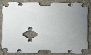 Plate-shaped component after wet blasting