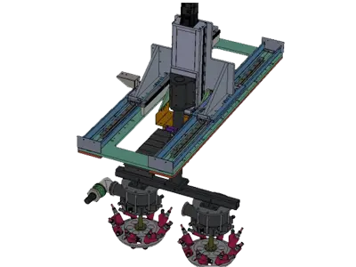 DC-40 nozzle moving mechanism illustration